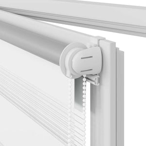 vidaXL Zebra Roller Blind 120.9 x 175 cm, Fabric Width 116.7 cm, White