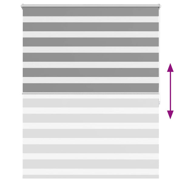 vidaXL Zebra Blind 120.9 x 175 cm, fabric width 116.7 cm, grey