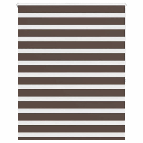 vidaXL Zebra Roller Blind 120.9 x 175 cm, fabric width 116.7 cm, Coffee Brown