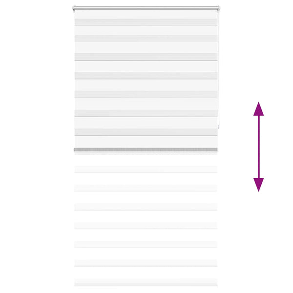 vidaXL Day and Night Blind 120.9 x 230 cm, fabric width 116.7 cm, White