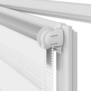 vidaXL Day and Night Blind 120.9 x 230 cm, fabric width 116.7 cm, White