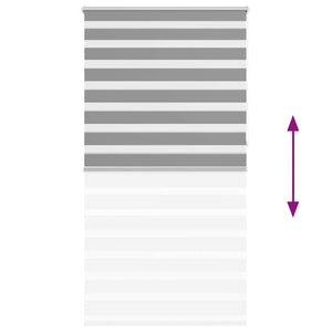 vidaXL Day and Night Blind 120.9 x 230 cm, fabric width 116.7 cm, grey