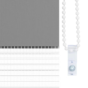 vidaXL Day and Night Blind 120.9 x 230 cm, fabric width 116.7 cm, grey