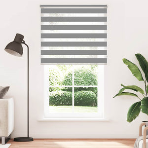 vidaXL Day and Night Blind 120.9 x 230 cm, fabric width 116.7 cm, grey