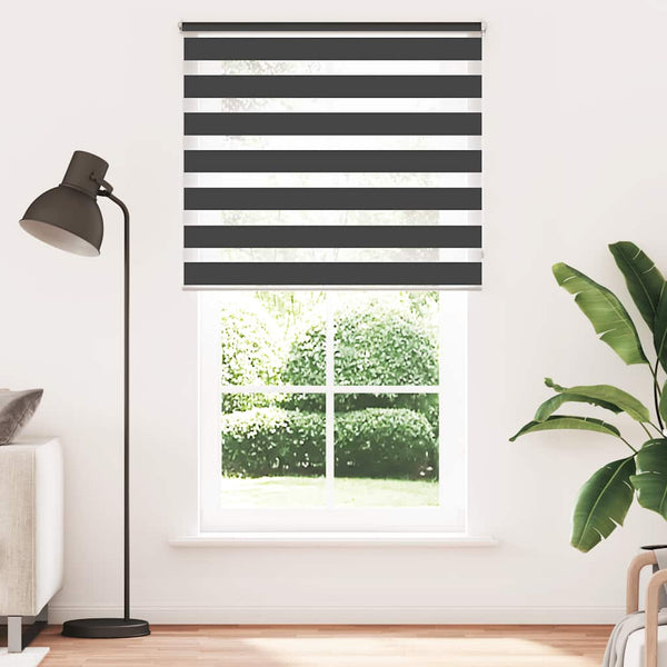 vidaXL Zebra Blind 120.9 x 230 cm, fabric width 116.7 cm, black
