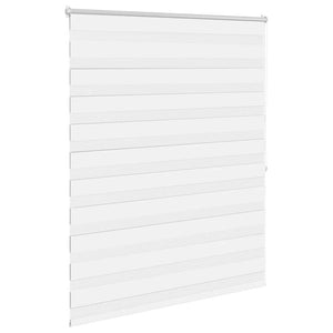 vidaXL Zebra Roller Blind 140.9 x 175 cm, fabric width 136.7 cm, White