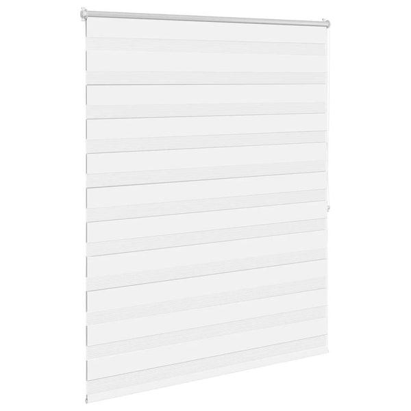vidaXL Zebra Roller Blind 140.9 x 175 cm, fabric width 136.7 cm, White
