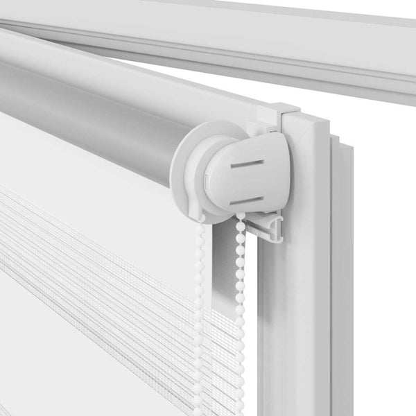 vidaXL Zebra Roller Blind 140.9 x 175 cm, fabric width 136.7 cm, White
