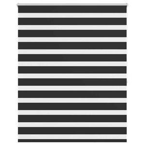 vidaXL Zebra Roller Blind 140.9 x 175 cm, fabric width 136.7 cm, black
