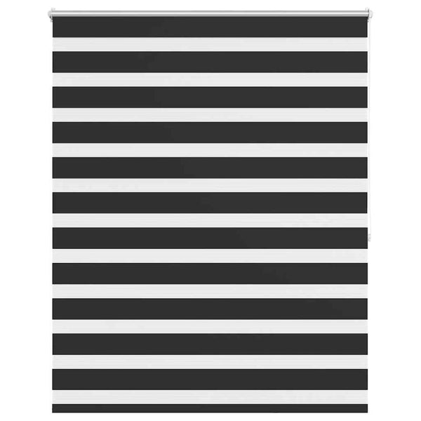 vidaXL Zebra Roller Blind 140.9 x 175 cm, fabric width 136.7 cm, black