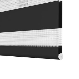 vidaXL Zebra Roller Blind 140.9 x 175 cm, fabric width 136.7 cm, black