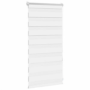 vidaXL Zebra Roller Blind 40.9 x 100 cm, Fabric Width 36.7 cm, White