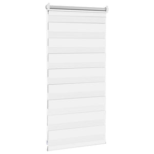 vidaXL Zebra Roller Blind 40.9 x 100 cm, Fabric Width 36.7 cm, White