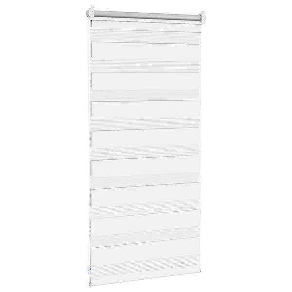 vidaXL Zebra Roller Blind 40.9 x 100 cm, Fabric Width 36.7 cm, White