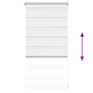 vidaXL Zebra Roller Blind 40.9 x 100 cm, Fabric Width 36.7 cm, White
