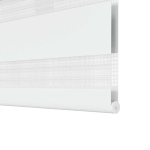 vidaXL Zebra Roller Blind 40.9 x 100 cm, Fabric Width 36.7 cm, White