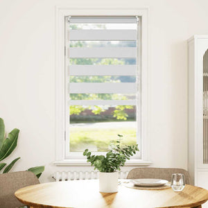 vidaXL Zebra Roller Blind 40.9 x 100 cm, Fabric Width 36.7 cm, White