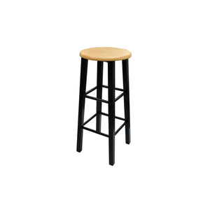 vidaXL Breakfast Bar Light Brown Wood Black Steel