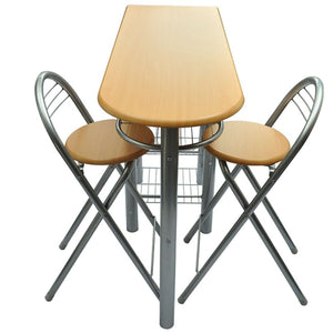 vidaXL Wooden Breakfast Bar Set