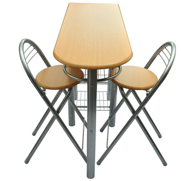 vidaXL Wooden Breakfast Bar Set