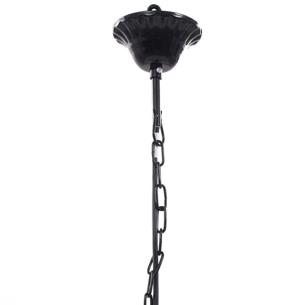 vidaXL Chandelier 5 Bulbs Black