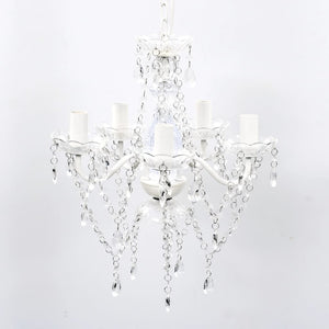vidaXL Chandelier with 5 Lights Transparent
