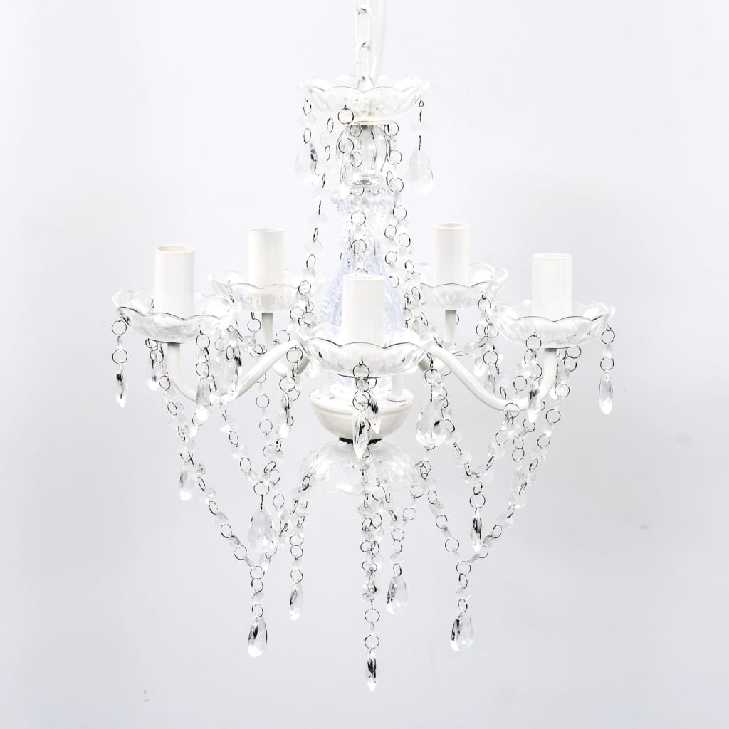 vidaXL Chandelier with 5 Lights Transparent