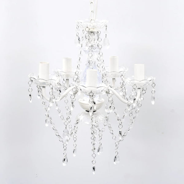 vidaXL Chandelier with 5 Lights Transparent