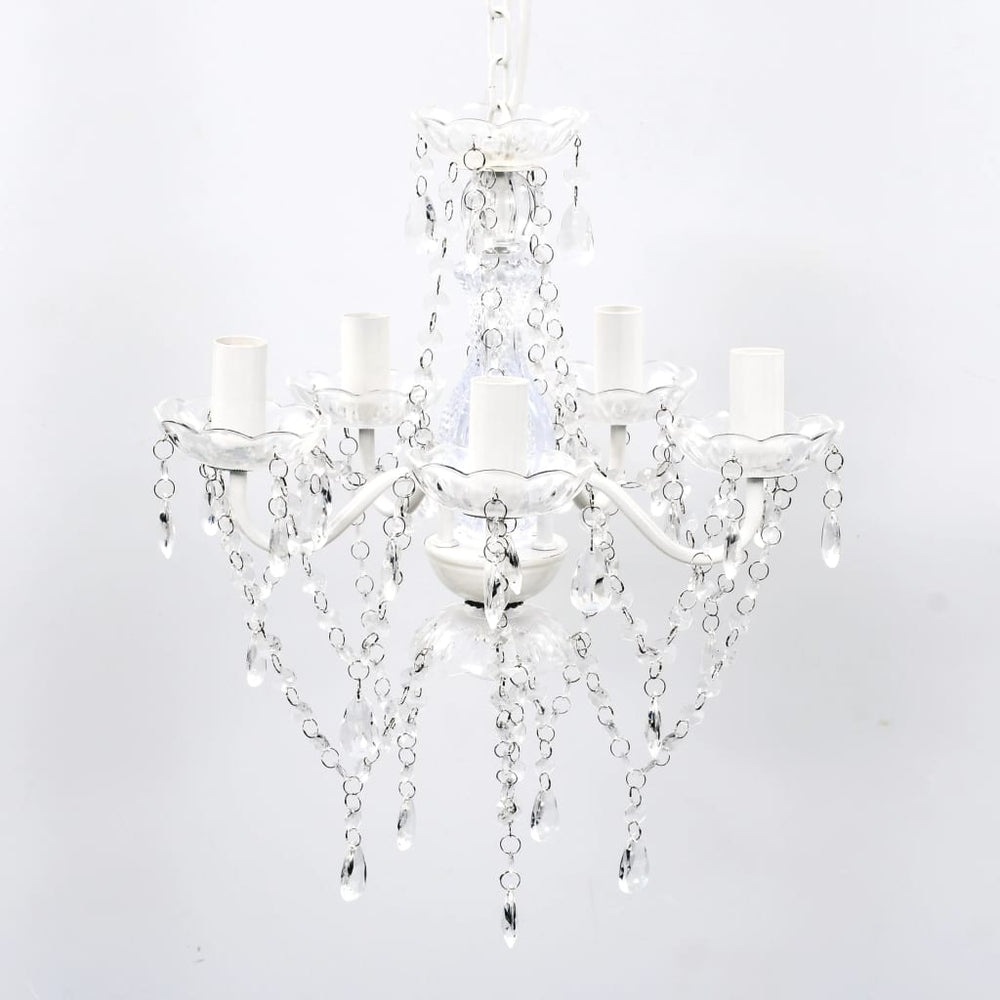 vidaXL Chandelier with 5 Lights Transparent