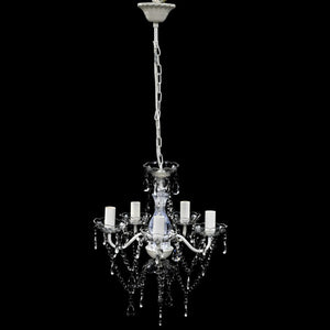 vidaXL Chandelier with 5 Lights Transparent