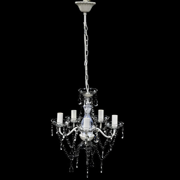 vidaXL Chandelier with 5 Lights Transparent