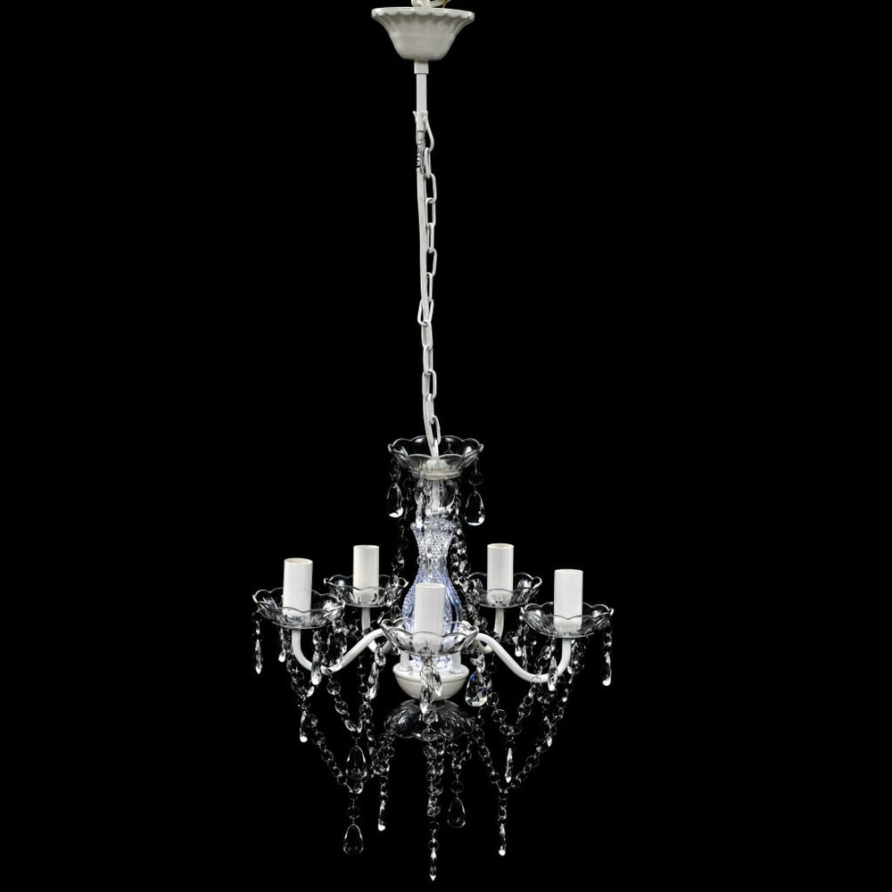 vidaXL Chandelier with 5 Lights Transparent