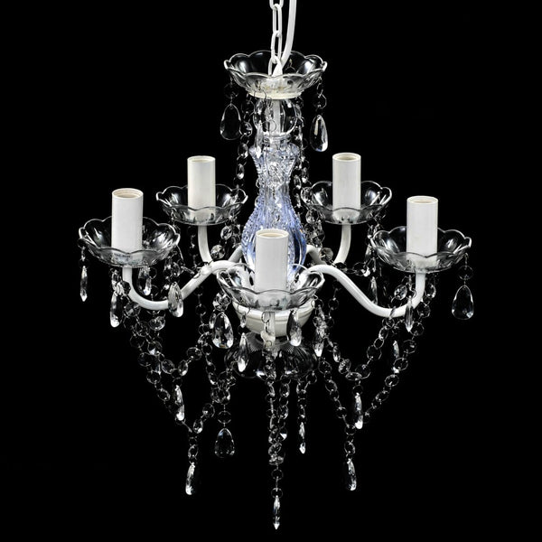 vidaXL Chandelier with 5 Lights Transparent