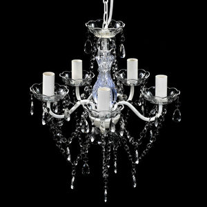 vidaXL Chandelier with 5 Lights Transparent