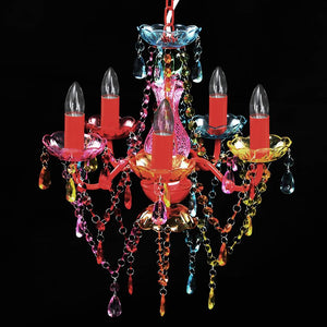vidaXL Chandelier 5 Bulbs Multicolored