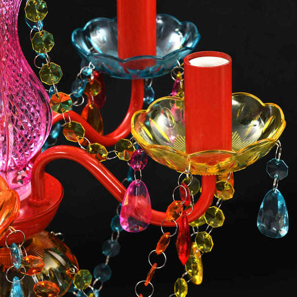 vidaXL Chandelier 5 Bulbs Multicolored