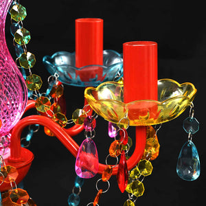 vidaXL Chandelier 5 Bulbs Multicolored