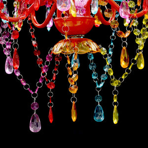 vidaXL Chandelier 5 Bulbs Multicolored