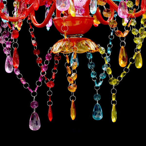 vidaXL Chandelier 5 Bulbs Multicolored
