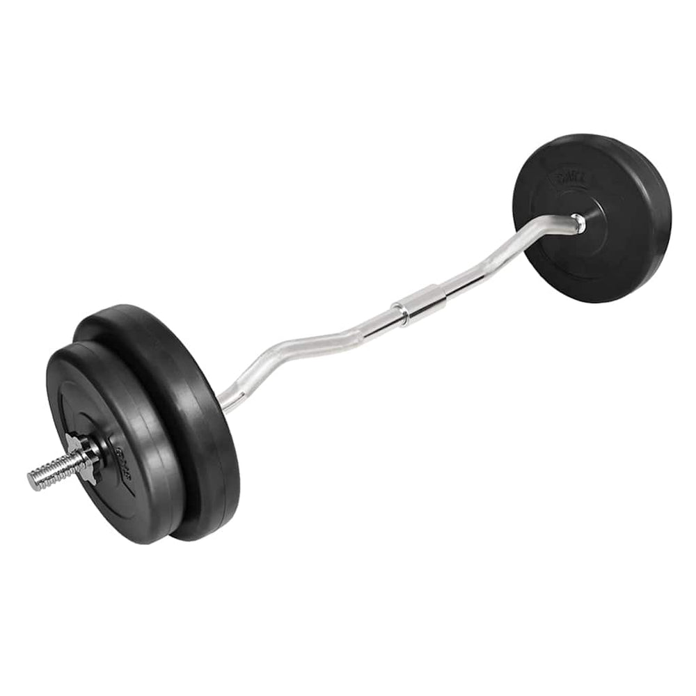 vidaXL Dumbbell Set with Curl Bar and Weight Plates 30 kg