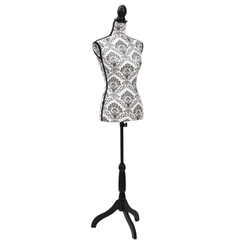 Female Bust Mannequin Torso Black White