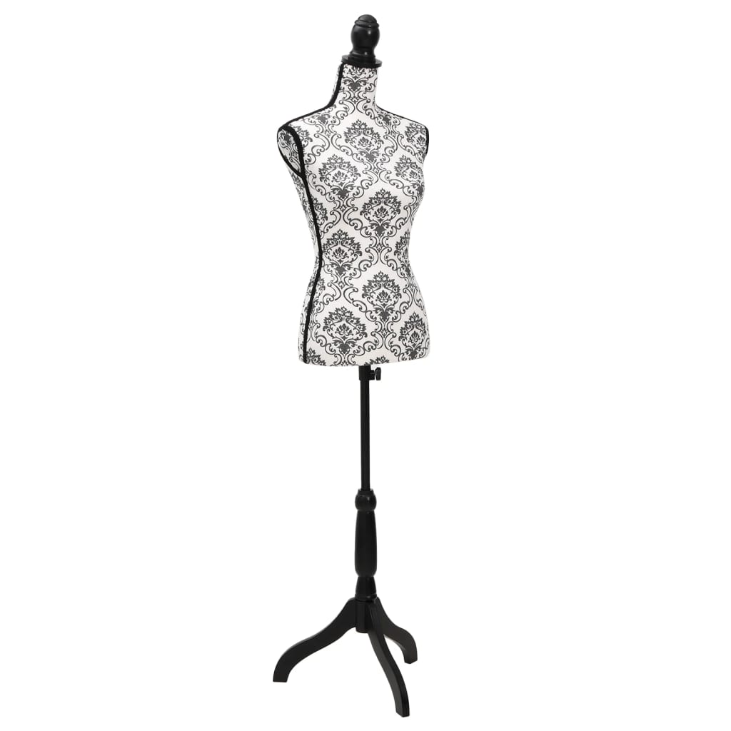 Female Bust Mannequin Torso Black White