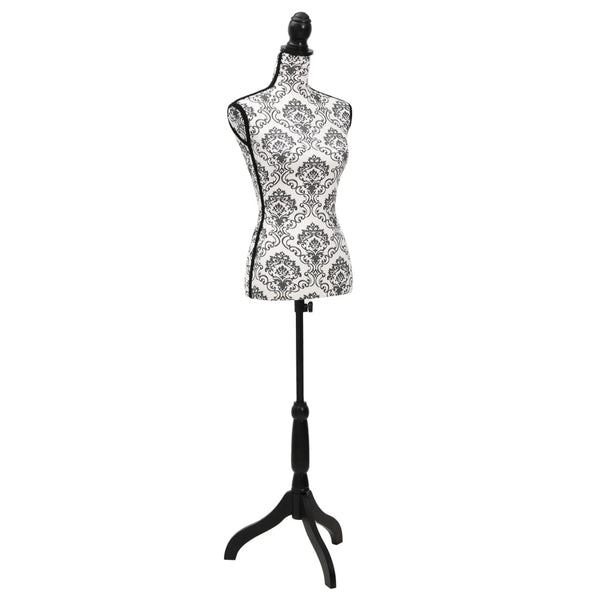 Female Bust Mannequin Torso Black White