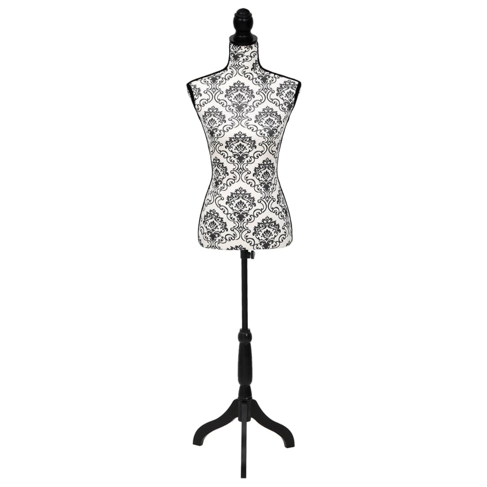 Female Bust Mannequin Torso Black White