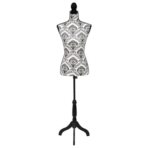 Female Bust Mannequin Torso Black White