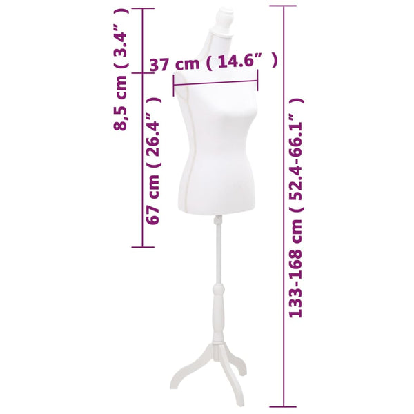 Female Mannequin Dressmakers Dummy Torso White