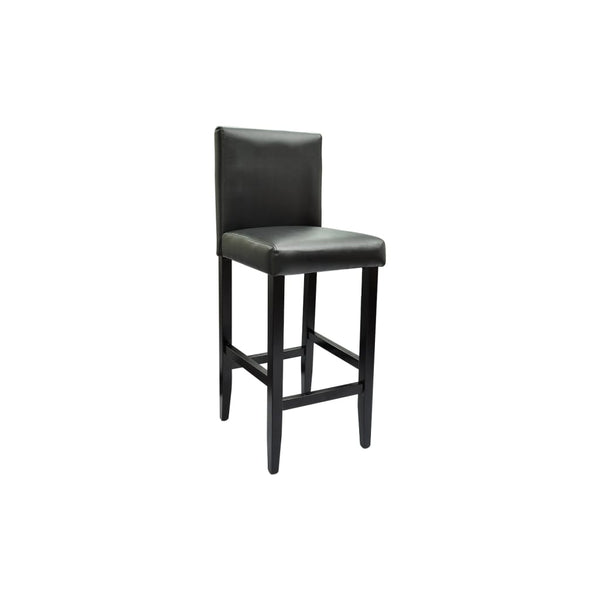 vidaXL Bar Stools 6 pcs Black Faux Leather