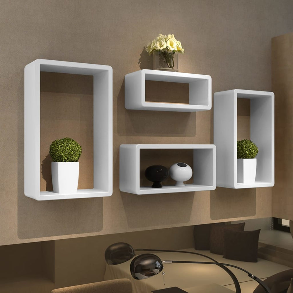 vidaXL 4-Piece Cube Shelf Set