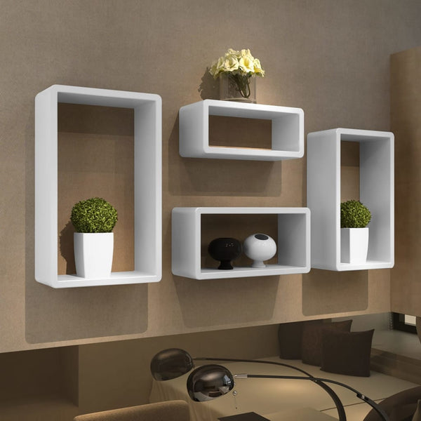 vidaXL 4-Piece Cube Shelf Set