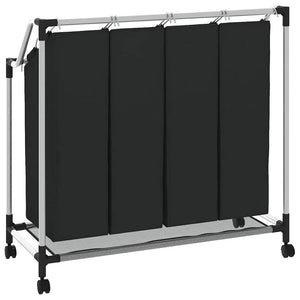 4-Compartment Black Laundry Sorter